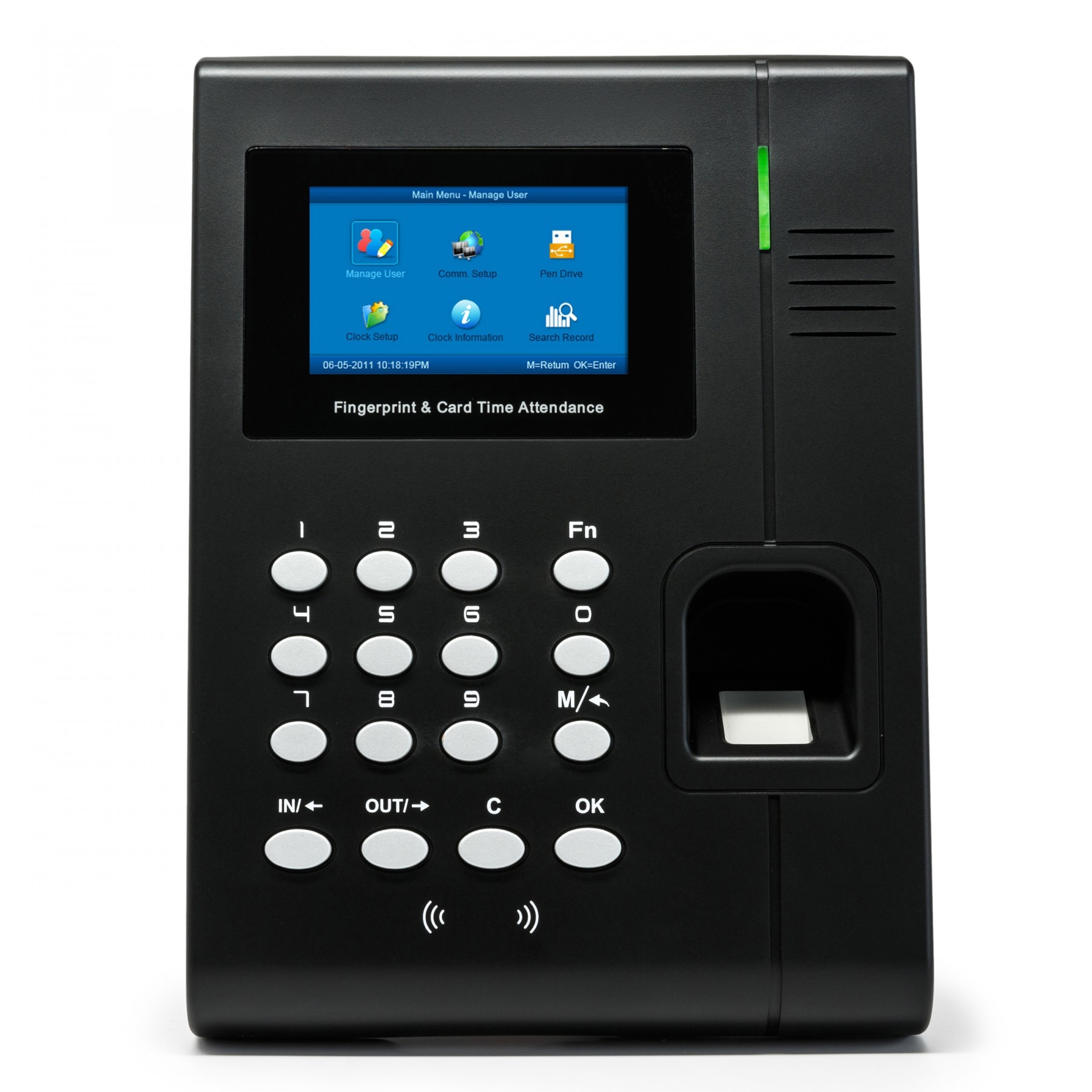 TASCRC2 Slim Biometric Fingerprint Time Clock with Color Screen